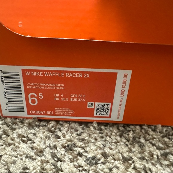 NIKE WAFFLE RACER 2X
LT ARCTIC PINK/POISON GREEN
RSE ARCTIQUE CL/VERT POISON - Picture 3 of 6